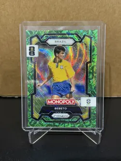 2026 Panini Prizm Monopoly World Cup Bebeto Four Corners Green Wave #20 - Image 1