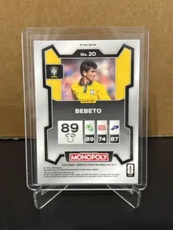 2026 Panini Prizm Monopoly World Cup Bebeto Four Corners Green Wave #20 - Image 2