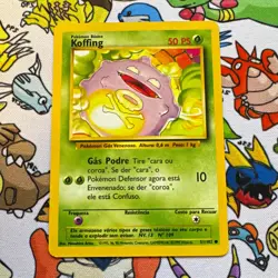 Pokemon TCG Koffing Base Set 51/102 Unlimited Portuguese 1999 Pack Fresh MINT - Image 1