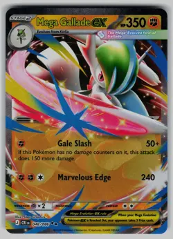Mega Gallade ex 048/086 Double Rare Chaos Rising Pokemon Holo Near Mint - Image 1