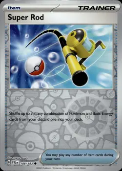 SUPER ROD 188/193 Holo REVERSE HOLO Promo League & Championship Cards NM Pokemon - Image 1