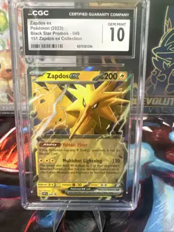 Pokemon Zapdos ex 151 - Black Star Promo 049 - CGC 10 English - Image 1