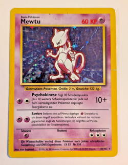 1999 Pokemon Mewtu 10/102 German Base Set Holo - Image 1