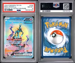 Iron Crown ex SIR #206/162 PSA 8 NM-MT Temporal Forces Pokemon English - Image 1