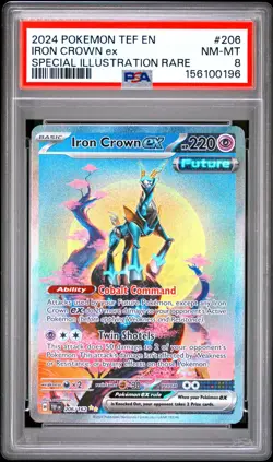 Iron Crown ex SIR #206/162 PSA 8 NM-MT Temporal Forces Pokemon English - Image 2