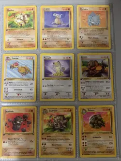 Pokemon TCG 1st Edition Jungle & Fossil Non Holo 9 Card Lot - WOTC VTG 1999 - Image 1