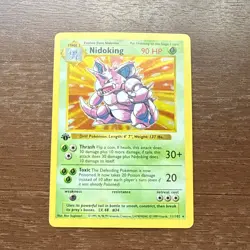 Pokemon 1st Edition Base Set Shadowless Nidoking 11/102 Holo Rare - Image 1