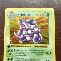 Pokemon 1st Edition Base Set Shadowless Nidoking 11/102 Holo Rare - Image 2