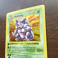 Pokemon 1st Edition Base Set Shadowless Nidoking 11/102 Holo Rare - Image 3