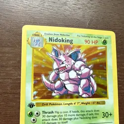 Pokemon 1st Edition Base Set Shadowless Nidoking 11/102 Holo Rare - Image 4