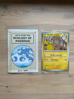 Pokemon TCG Promo Oversized Card Pikachu at the Museum (Sealed) W/ Ecology Book - Image 1