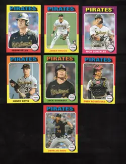 2024 Topps Heritage MINI Pittsburgh Pirates 101-500 Team Set! - Image 3