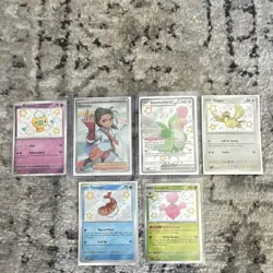 Pokemon Paldean Fates Shiny Lot – 4 Baby Shinies + Nemona Full Art, Squawkabilly - Image 1