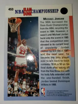 Michael Jordan #453 He's Back March 19, 1995 Upper-Deck Basketball Card NMM - Image 2