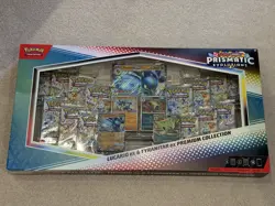Prismatic Evolutions Lucario Ex And Tyranitar Ex Premium Collection Box - Image 1