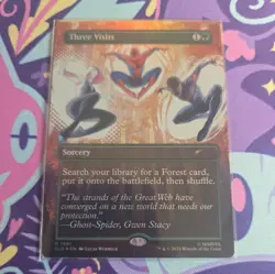 🌟 Three Visits FOIL Spiderman 🕸 Heroic Deeds Secret Lair MTG 🌟 - Image 1