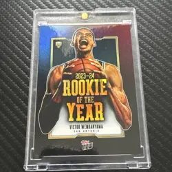 2023/24 Topps Now Victor Wembanyama RC Rookie Of The Year San Antonio Spurs VW-6 - Image 1
