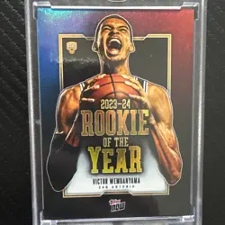 2023/24 Topps Now Victor Wembanyama RC Rookie Of The Year San Antonio Spurs VW-6 - Image 3
