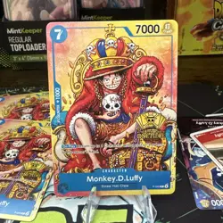 One Piece CCG TCG Monkey.D.Luffy P-043 2nd Anniversary Stamped Promo Mint (02) - Image 1
