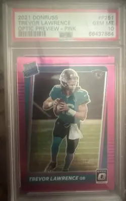 2021 Panini Donruss - Rated Rookie Trevor Lawrence #P-251 Optic Holo Pink... - Image 1