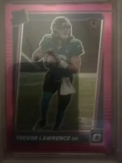 2021 Panini Donruss - Rated Rookie Trevor Lawrence #P-251 Optic Holo Pink... - Image 4