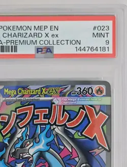 2025 POKEMON MEP EN-ME BLACK STAR PROMO #023 MEGA CHARIZARD X EX PSA 9 - Image 3