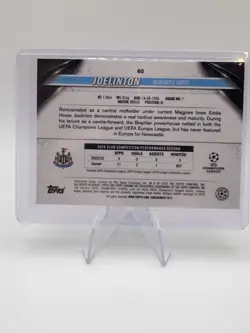 2023-24 Topps Chrome Joelinton Blue Shimmer /150 Manchester Newcastle United - Image 2