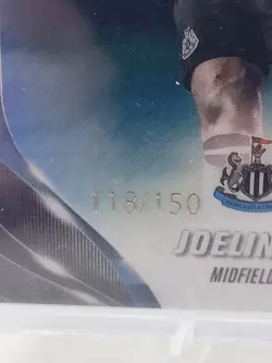 2023-24 Topps Chrome Joelinton Blue Shimmer /150 Manchester Newcastle United - Image 3