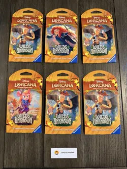 Disney Lorcana TCG | Wilds Unknown Sleeved Booster Packs | Lot of 6 - Image 1
