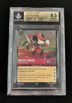 Disney Lorcana Mickey Mouse - Brave Little Tailor 115/204 EN-1 Beckett 9.5 - Image 1