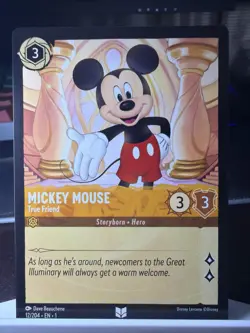 Disney Lorcana Mickey Mouse True Friend 12/204 Uncommon Card Regular - Image 1