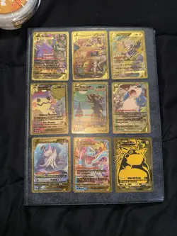 Pokemon Gold Metal Card Lot Charizard V Pikachu VMAX Umbreon VMAX Gengar Mew V - Image 1