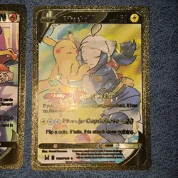 Pokemon Gold Metal Card Lot Charizard V Pikachu VMAX Umbreon VMAX Gengar Mew V - Image 5