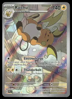 Pokemon Cards Raichu 211/193 Holo Paldea Evolved Illustration Rare NM - Image 1
