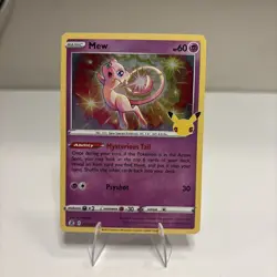 Mew Holo Rare Celebrations 011/025 TCG Card Sword & Shield Foil 2021 - Image 1