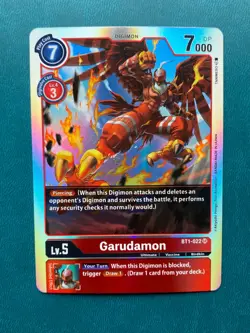 1x BT1-022 Garudamon Release Special Booster 1.0 Digimon Card Game x1 - Image 1