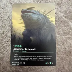 Craterhoof Behemoth - Custom Art MTG Magic The Gathering Playtest Card - Image 1