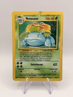 1999 RARE.Venusaur 15/102 Holo Pokemon Card - Image 1