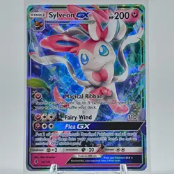 Pokemon TCG Sylveon GX 92/145 Sm-Guardians Rising Holo Card NM Condition - Image 1