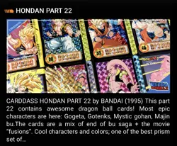 Dragon Ball Z Carddass Part 22 Prism Holo cards Set Lot of 6 Bandai Japan 1995 - Image 3