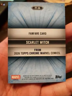 2026 TOPPS CHROME Marvel SCARLET WITCH FanFare Card FF-36 - Image 5