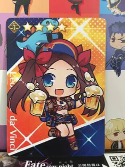 Leonardo Da Vinci Ruler Fate/Grail League Card FGO Grand Order - Image 1