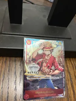 Bandai One Piece Card Game Monkey D. Luffy P-001 Winner Holo Promo ENG Sealed - Image 2