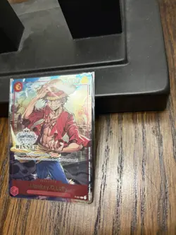 Bandai One Piece Card Game Monkey D. Luffy P-001 Winner Holo Promo ENG Sealed - Image 3