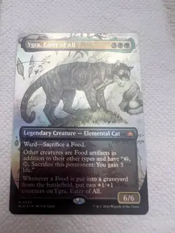 Magic BLB Ygra Eater of All Foil Leg. Creature Elemental Cat Cards 0294 NM - Image 1