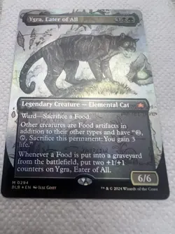 Magic BLB Ygra Eater of All Foil Leg. Creature Elemental Cat Cards 0294 NM - Image 2