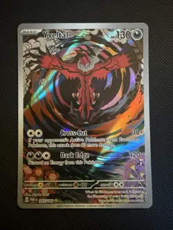 Pokemon TCG Yveltal Full Art Holo Card 205/182 Paradox Rift Illustration Rare - Image 1