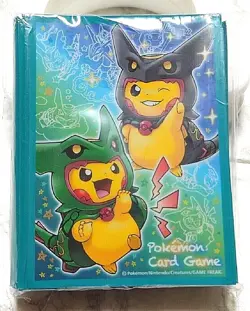 Pokemon Card Game Deck Shield Rayquaza Poncho Pikachu 62 Sleeves Japan NEW - Image 1