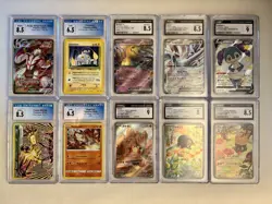 10-Card CGC Graded Pokemon Slab Lot English Japanese - Image 1