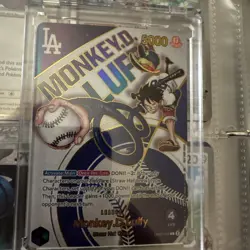 2025 DODGERS X ONE PIECE MONKEY D LUFFY PROMO CARD EB02-010 - Image 1